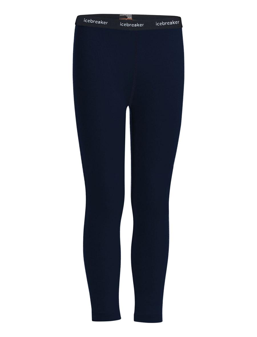 Legginsy Icebreaker Merino 200 Oasis Thermal Dziecięce Granatowe | PL 1014HAPK